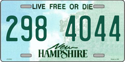 NH license plate 2984044