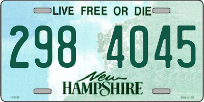 NH license plate 2984045