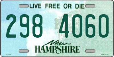 NH license plate 2984060