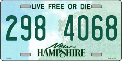 NH license plate 2984068