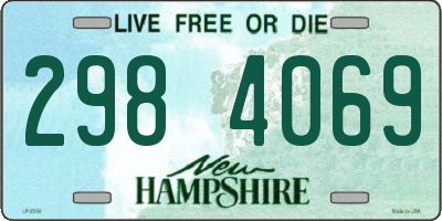 NH license plate 2984069