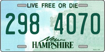 NH license plate 2984070