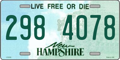 NH license plate 2984078