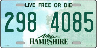 NH license plate 2984085