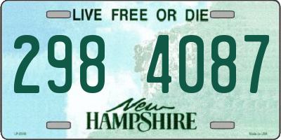 NH license plate 2984087