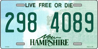 NH license plate 2984089