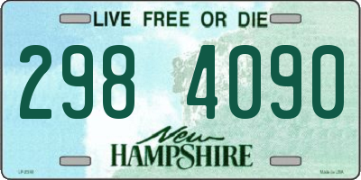 NH license plate 2984090