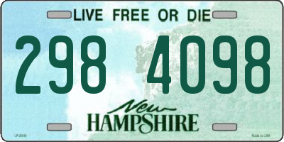NH license plate 2984098