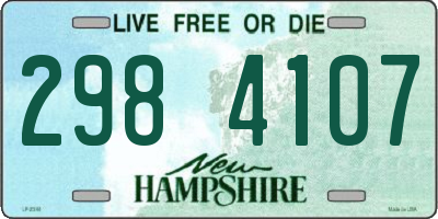 NH license plate 2984107