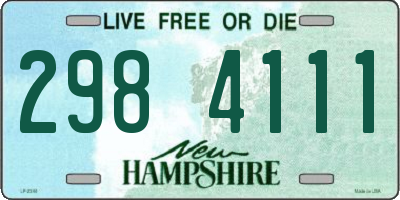 NH license plate 2984111