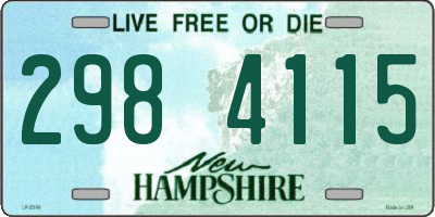 NH license plate 2984115