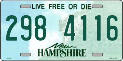NH license plate 2984116