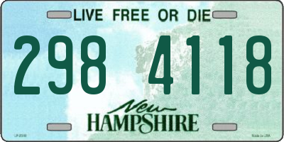 NH license plate 2984118