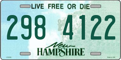 NH license plate 2984122