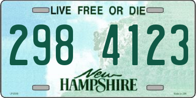 NH license plate 2984123