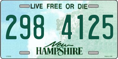 NH license plate 2984125
