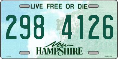 NH license plate 2984126