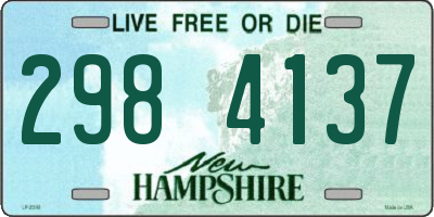 NH license plate 2984137