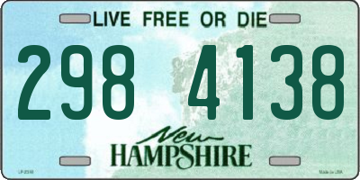 NH license plate 2984138