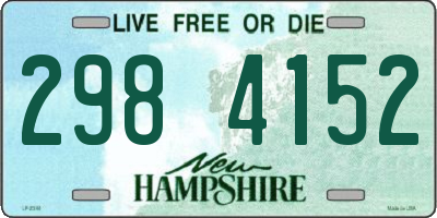 NH license plate 2984152
