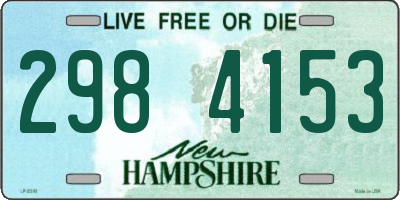 NH license plate 2984153