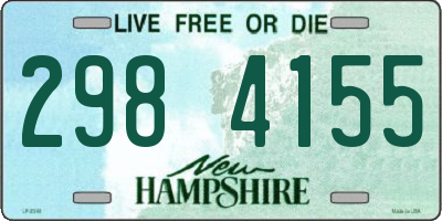 NH license plate 2984155