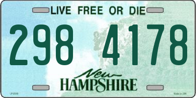 NH license plate 2984178