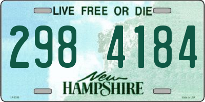 NH license plate 2984184
