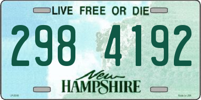 NH license plate 2984192