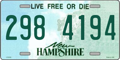 NH license plate 2984194