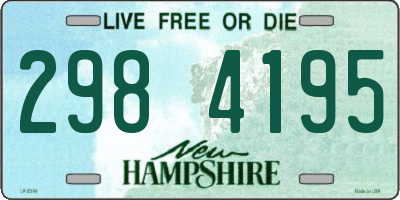 NH license plate 2984195