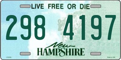 NH license plate 2984197