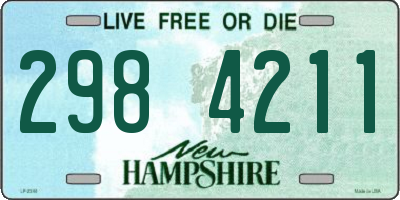 NH license plate 2984211