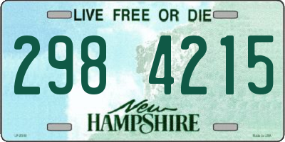 NH license plate 2984215