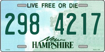 NH license plate 2984217
