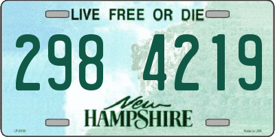 NH license plate 2984219