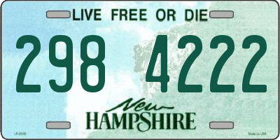 NH license plate 2984222