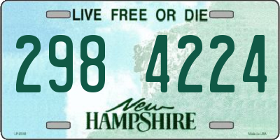 NH license plate 2984224