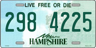 NH license plate 2984225