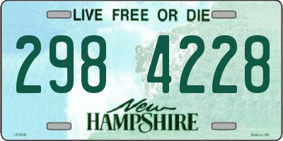 NH license plate 2984228