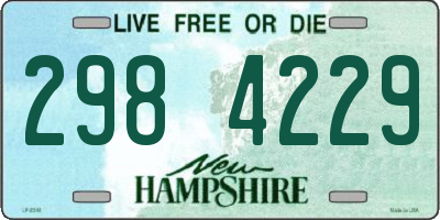 NH license plate 2984229