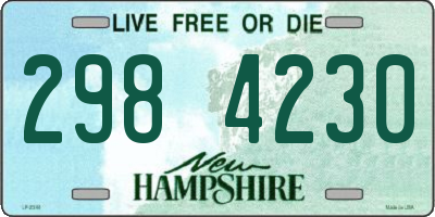 NH license plate 2984230
