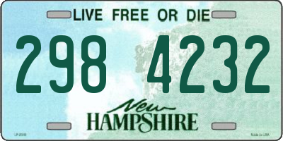 NH license plate 2984232