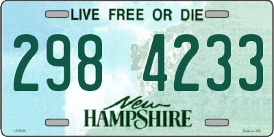 NH license plate 2984233