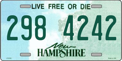 NH license plate 2984242