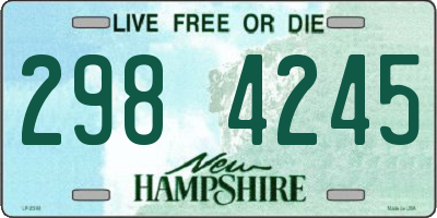 NH license plate 2984245