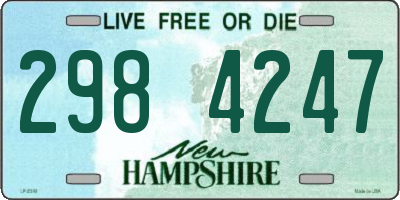 NH license plate 2984247
