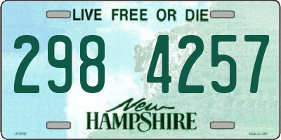 NH license plate 2984257