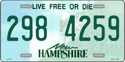 NH license plate 2984259