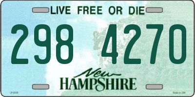 NH license plate 2984270